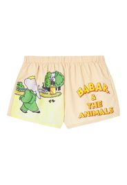 Shorts Mare Elephant In Nylon Stampato