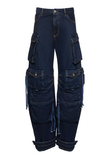 Jeans Cargo Vita Bassa Fern In Denim