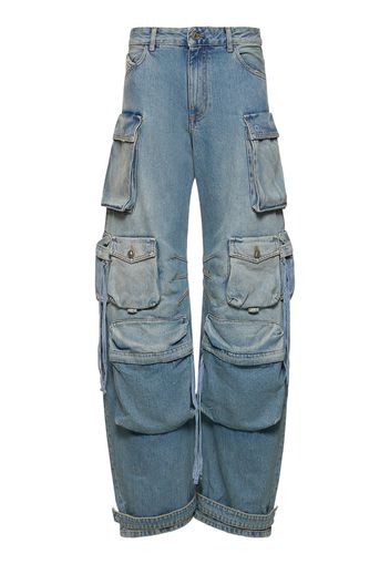 Jeans Cargo Vita Bassa Fern In Denim