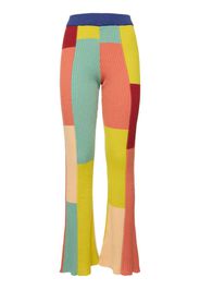 Pantaloni In Cotone Color Block