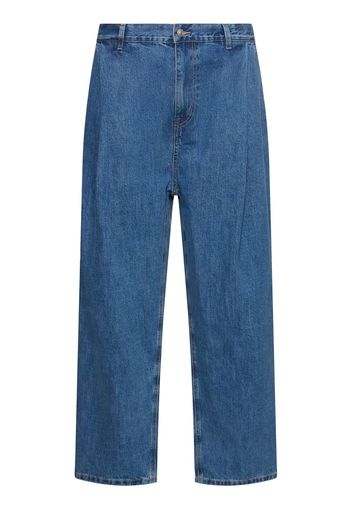 Jeans Larghi In Denim Di Cotone