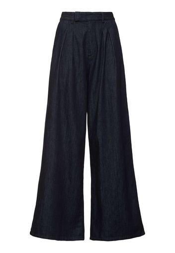 Nolan Pleated Cotton Denim Pants