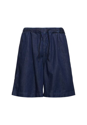 Shorts Jogging In Denim Di Cotone