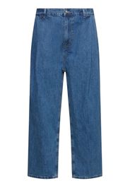 Jeans Larghi In Denim Di Cotone