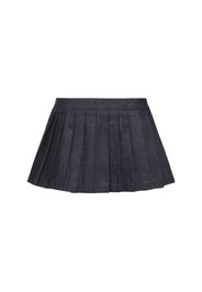 Blake Pleated Denim Mini Skirt