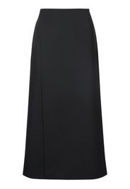 Kavi Wool Crepe Midi Skirt