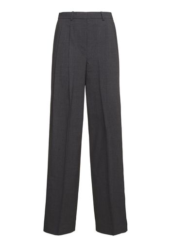 Pleated Wool Blend Pants