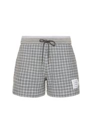 Shorts In Tweed Di Cotone Con Coulisse