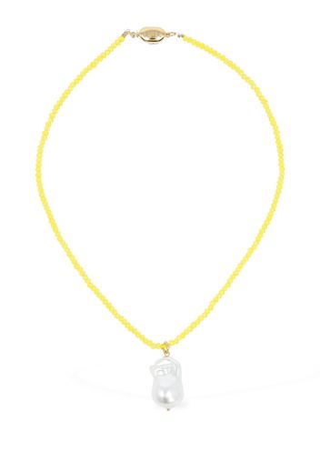 Collana Con Charm Perla