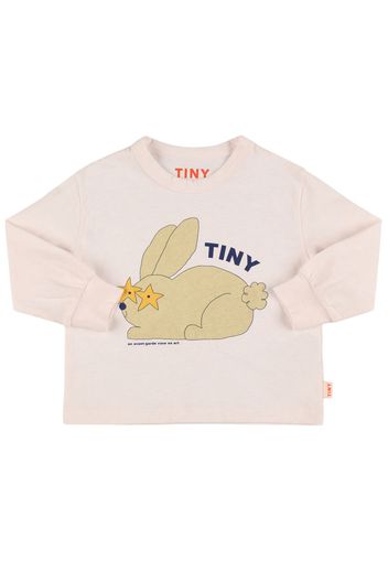 T-shirt Rabbit In Cotone Organico Con Stampa