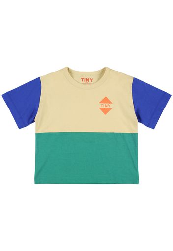 T-shirt In Cotone Organico Color Block