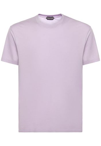 T-shirt In Cotone E Lyocell