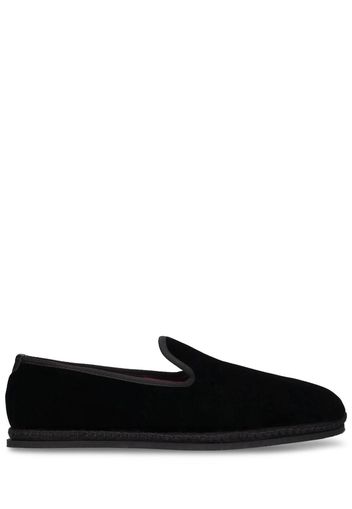 Neal Line Velvet Loafers