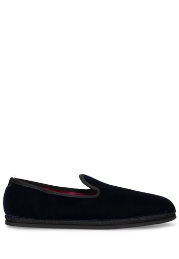 Neal Line Velvet Loafers