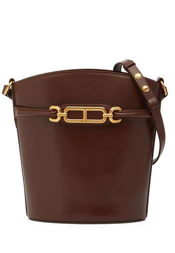 Medium Whitney Box Leather Bucket Bag