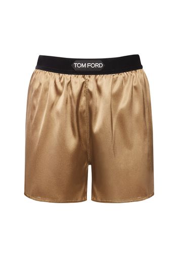 Logo Satin Shorts