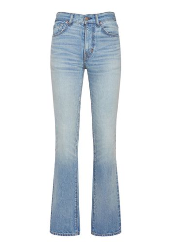 High Rise Denim Straight Jeans