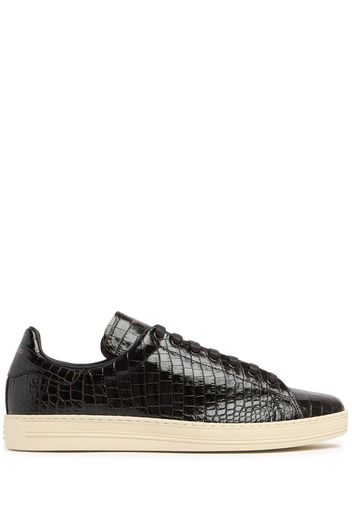 Sneakers Warwick In Pelle Stampa Coccodrillo