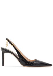 85mm Angelina Croc Embossed Slingbacks