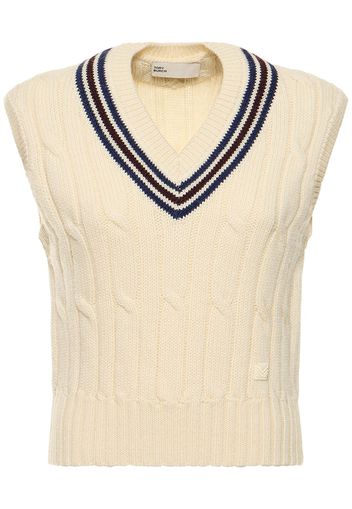 Gilet Tennis In Maglia A Trecce