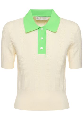 Polo In Cotone Pointelle