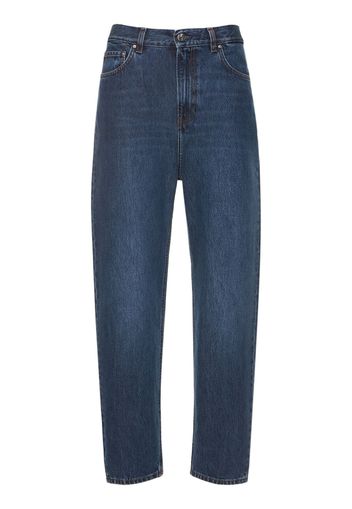 Jeans Dritti Vita Alta In Cotone Organico