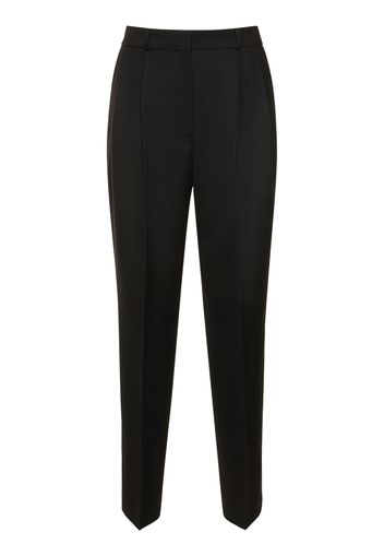 Double-pleated Tailored Wool Blend Pants