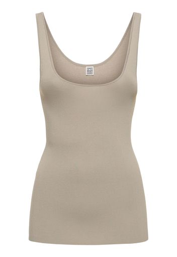 Compact Knit Viscose Tank Top