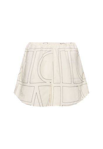 Monogram Cotton Blend Pajama Shorts