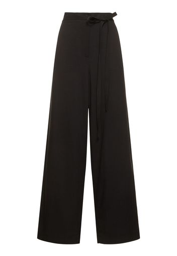 Fluid Viscose & Linen Wide Pants