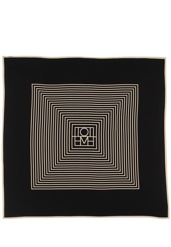 Centered Monogram Silk Scarf