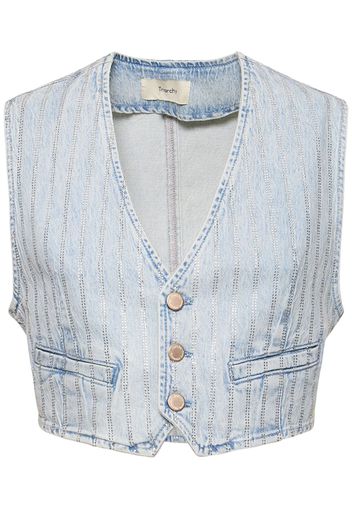 Gilet Ms. Sofiane In Denim Di Cotone