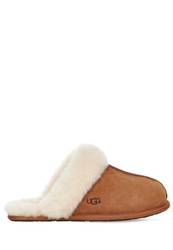 Mules Scuffiette Ii In Camoscio E Shearling 10mm