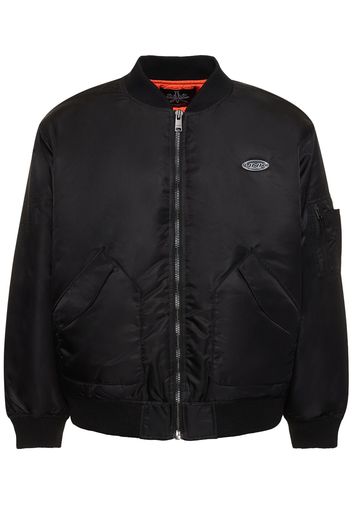 Oversized Nylon Bomber Jacket