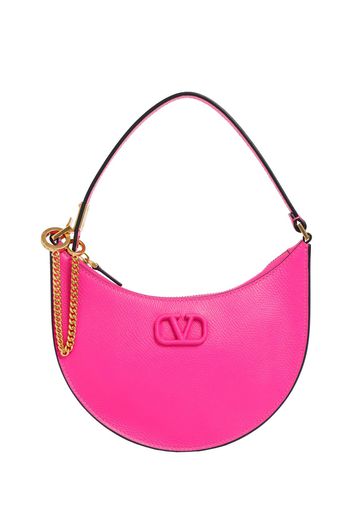 Borsa Hobo Mini V Logo Signature In Pelle