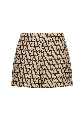 Shorts Vita Alta Con Logo Jacquard