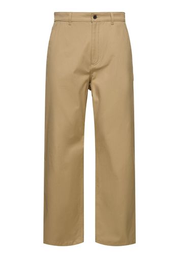 Pantaloni Cargo In Tela Di Cotone Stretch