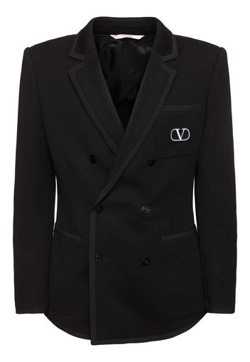 Blazer Vlogo In Cotone Con Cuciture