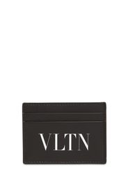 Porta Carte Di Credito "vltn" In Pelle