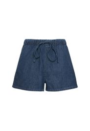 Shorts In Denim Chambray Con Logo