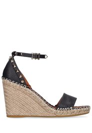 Sandali Rockstud In Pelle Con Zeppa 105mm