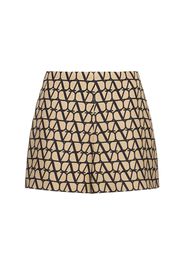 Shorts Vita Alta Con Logo Jacquard