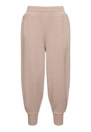 Pantaloni Vita Alta Relaxed Fit In Felpa