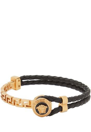 Bracciale In Pelle Con Motivo Greco