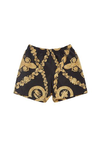 Shorts Mare In Nylon Stampa Barocca