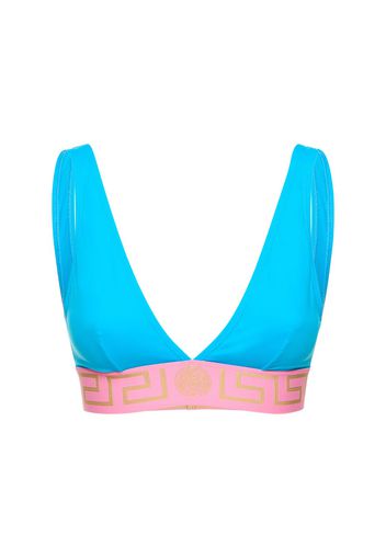 Top Bikini A Triangolo Con Logo