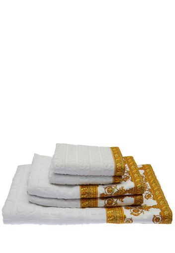 Set Of 5 Barocco & Robe Cotton Towels