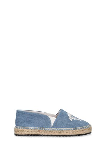 Espadrilles Medusa Con Ricamo