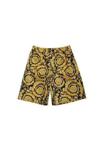 Shorts In Popeline Di Cotone Stampato