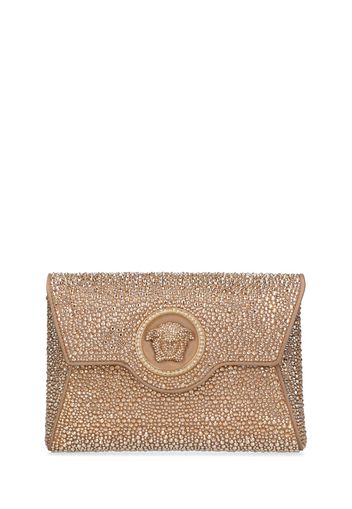 Mini Crystal & Satin Envelope Clutch